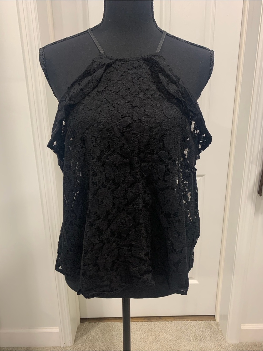 H&M Black Lace Halter Camisole